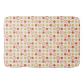 Tapis De Bain Points jaunes et oranges (Devant)