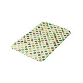 Tapis De Bain Points jaunes et verts (Angle)
