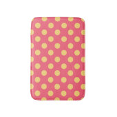 Tapis De Bain Points jaunes sur corail (Devant (Vertical))
