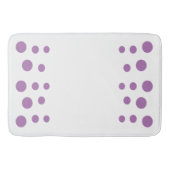 Tapis De Bain Points Lavande et blanc bulles modernes (Devant)