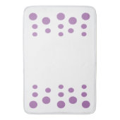 Tapis De Bain Points Lavande et blanc bulles modernes (devant Vertical)