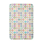 Tapis De Bain Points modernes du milieu du siècle - blanc avec p (Devant (Vertical))
