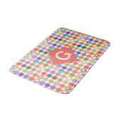 Tapis De Bain Points modernes du milieu du siècle, couleurs mult (Angle)