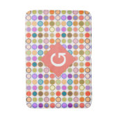 Tapis De Bain Points modernes du milieu du siècle, couleurs mult (Devant (Vertical))