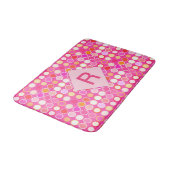 Tapis De Bain Points modernes du milieu du siècle - rose profond (Angle)