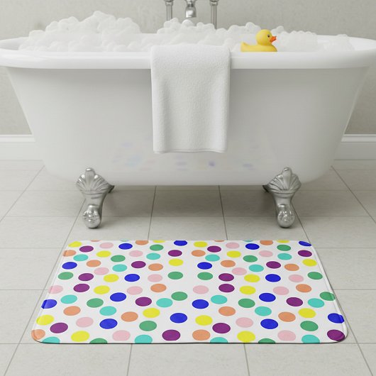 Tapis De Bain Points multicolores