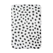 Tapis De Bain Points noirs aléatoires sur Blanc doux (Devant (Vertical))