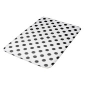 Tapis De Bain Points noirs et blancs à pois (Angle)