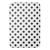 Tapis De Bain Points noirs et blancs à pois (devant Vertical)