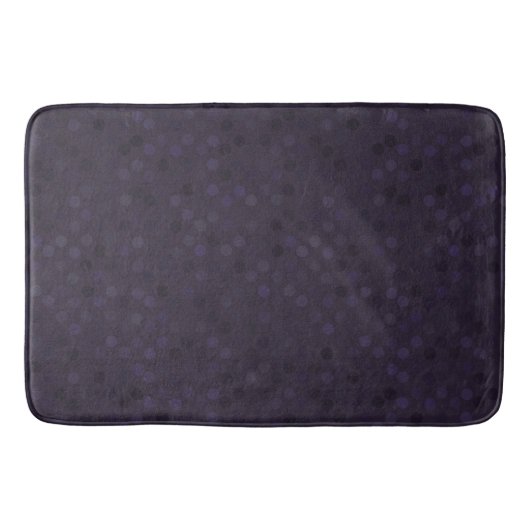 Tapis De Bain points noirs et violets (Devant)