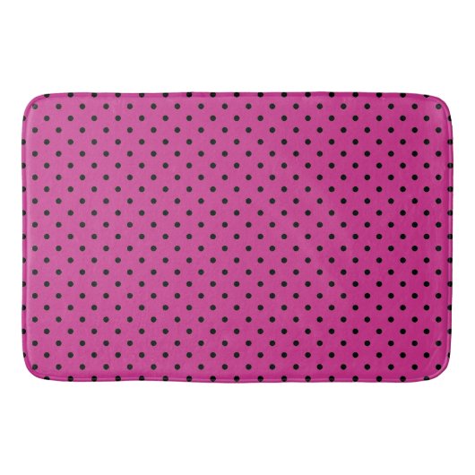 Tapis De Bain Points noirs et violets Roses modernes (Devant)
