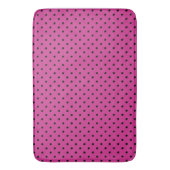 Tapis De Bain Points noirs et violets Roses modernes (devant Vertical)