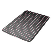 Tapis De Bain Points noirs, roses, gris et blancs (Angle)