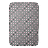 Tapis De Bain Points noirs, roses, gris et blancs (devant Vertical)
