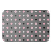 Tapis De Bain Points noirs, roses, gris et blancs (Devant)