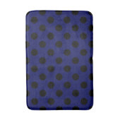 Tapis De Bain Points noirs sur bleu marine (Devant (Vertical))