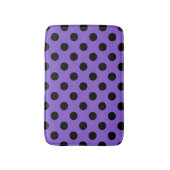 Tapis De Bain Points noirs sur lavande (Devant (Vertical))