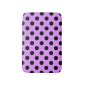 Tapis De Bain Points noirs sur lilas (Devant (Vertical))