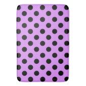 Tapis De Bain Points noirs sur lilas (devant Vertical)