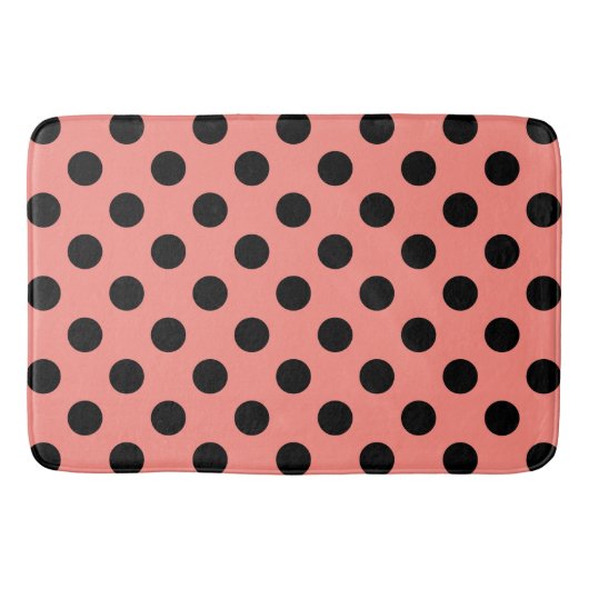 Tapis De Bain Points noirs sur pêche (Devant)