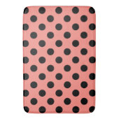 Tapis De Bain Points noirs sur pêche (devant Vertical)