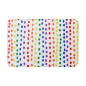 Tapis De Bain Points Rainbow Candy en blanc (Devant)