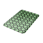 Tapis De Bain Points rétro noirs (Angle)