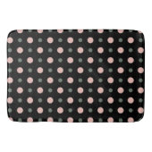 Tapis De Bain points rose vert et noir (Devant)