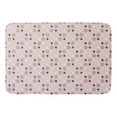 Tapis De Bain Points roses, blancs et noirs (Devant)