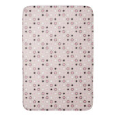 Tapis De Bain Points roses, blancs et noirs (devant Vertical)