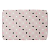 Tapis De Bain Points roses, blancs et noirs (Devant)