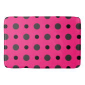 Tapis De Bain Points roses chauds, noirs et gris (Devant)