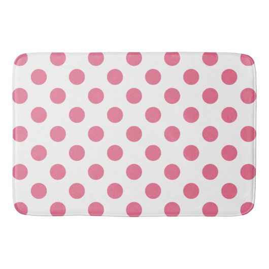 Tapis De Bain Points roses et blancs (Devant)