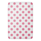 Tapis De Bain Points roses et blancs (devant Vertical)