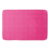 Tapis De Bain Points roses et blancs chauds (Devant)