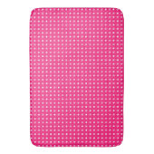 Tapis De Bain Points roses et blancs chauds (devant Vertical)
