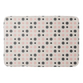 Tapis De Bain Points roses, gris et noirs (Devant)