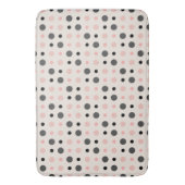 Tapis De Bain Points roses, gris et noirs (devant Vertical)