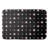 Tapis De Bain Points roses, gris et noirs (Devant)