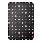 Tapis De Bain Points roses, gris et noirs (devant Vertical)