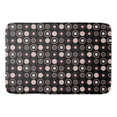 Tapis De Bain Points roses, gris et noirs (Devant)