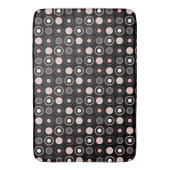 Tapis De Bain Points roses, gris et noirs (devant Vertical)