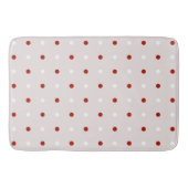 Tapis De Bain points roses, turquie rouge et blanc (Devant)