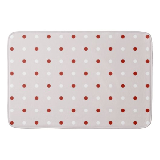 Tapis De Bain points roses, turquie rouge et blanc (Devant)
