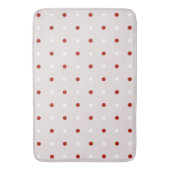Tapis De Bain points roses, turquie rouge et blanc (devant Vertical)