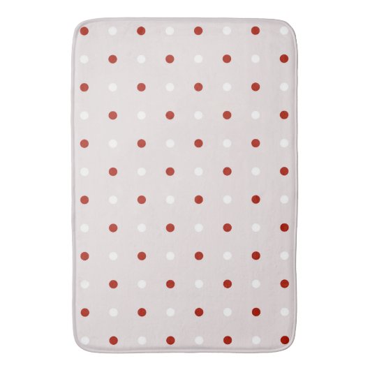 Tapis De Bain points roses, turquie rouge et blanc (devant Vertical)