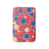 Tapis De Bain Points Rouge Et Bleu Sur Rouge (Devant (Vertical))