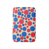 Tapis De Bain Points Rouge Et Bleu Sur Tan (Devant (Vertical))