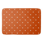 Tapis De Bain points rouge orange et blanc (Devant)