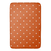 Tapis De Bain points rouge orange et blanc (devant Vertical)